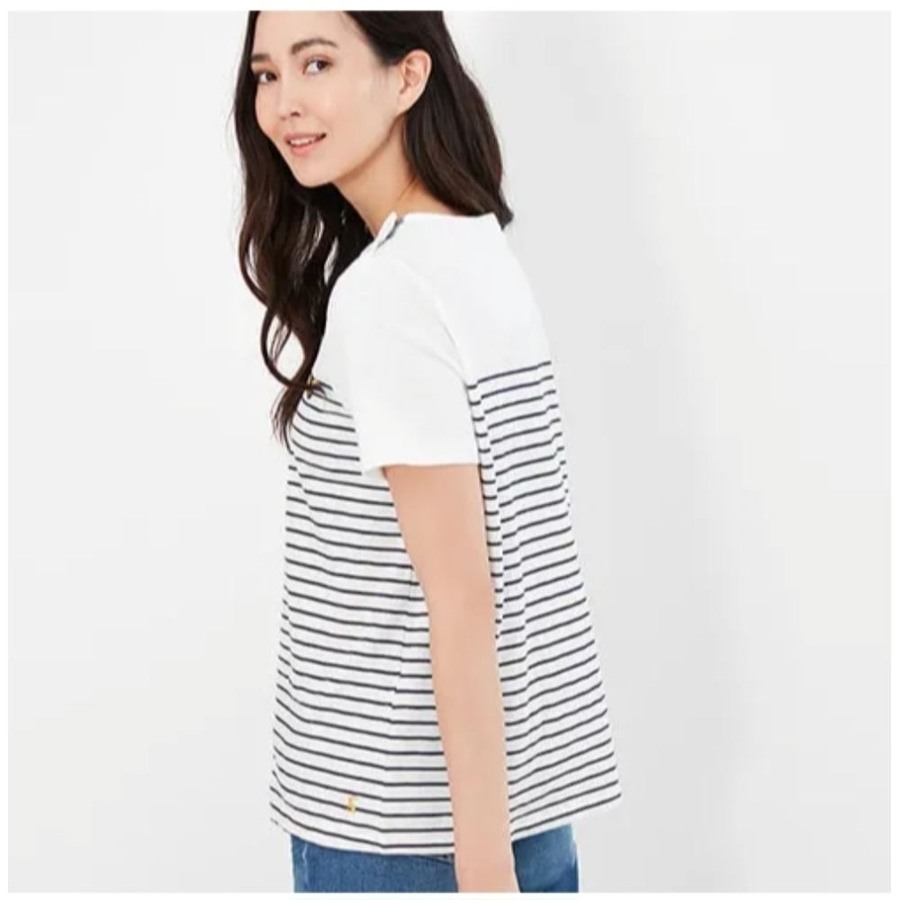 Joules Bee Design Embroidered Button Shoulder Top Size 8 - Picture 15 of 15